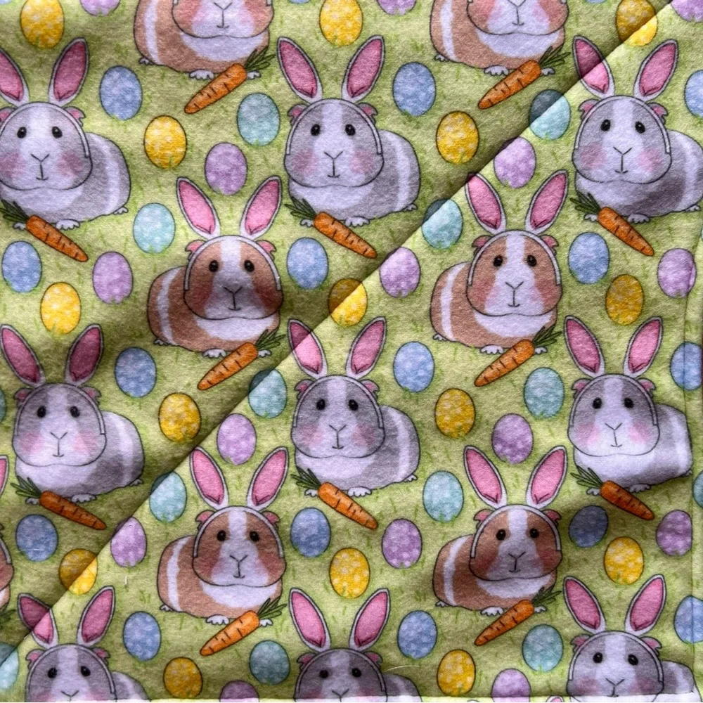 Guinea Pig Piddle Pee Pads 11” Reversible Washable Reusable BUNNY EARS